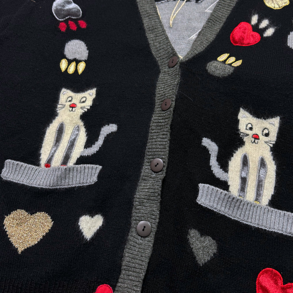 Cardigan - Funny - Noir