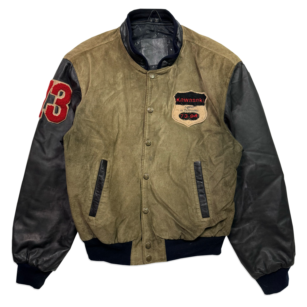 Veste en cuir - Kawasaki - Marron