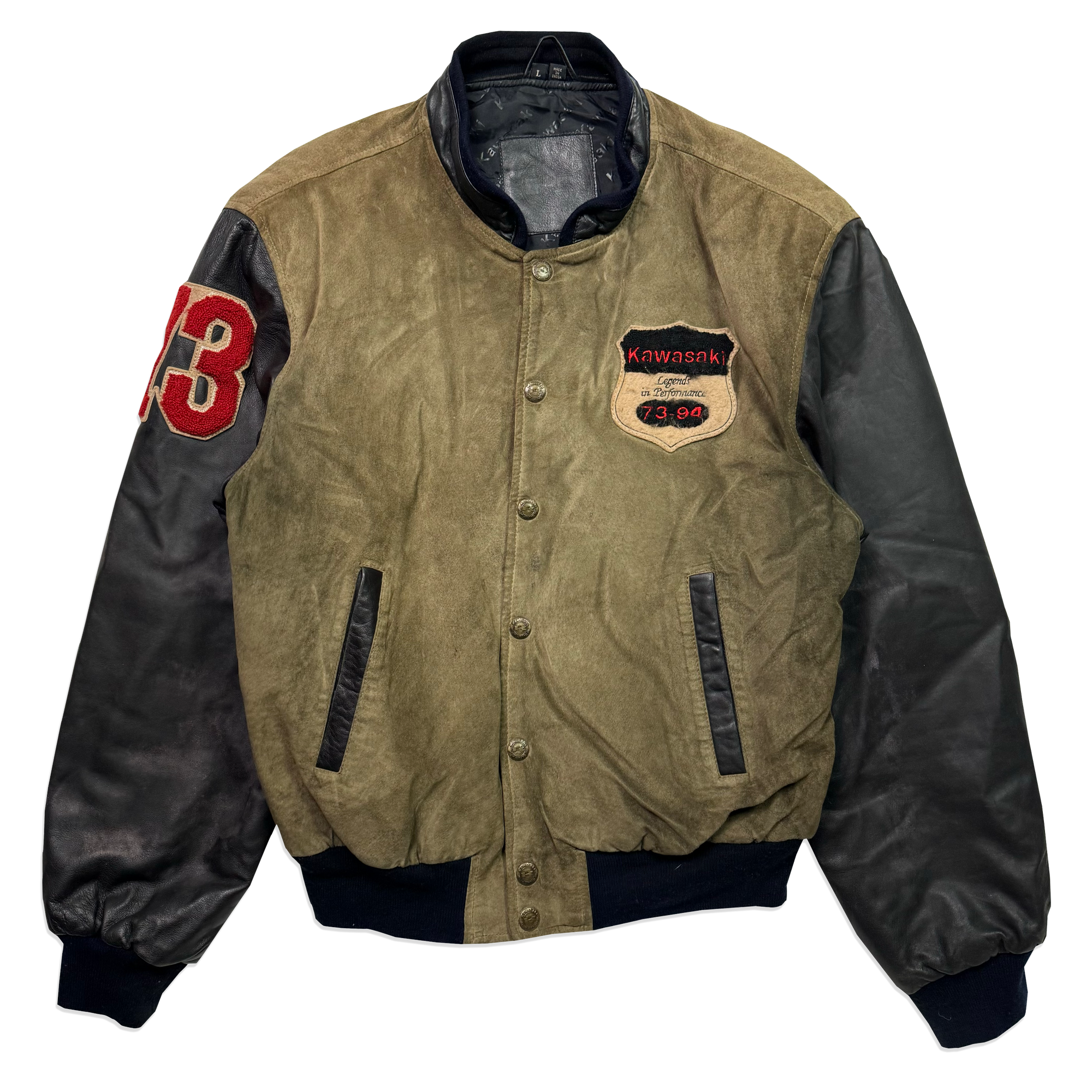 Veste en cuir - Kawasaki - Marron