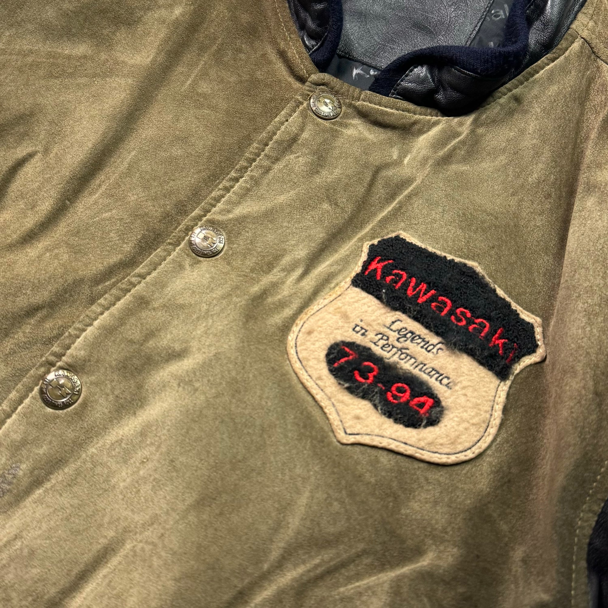 Veste en cuir - Kawasaki - Marron