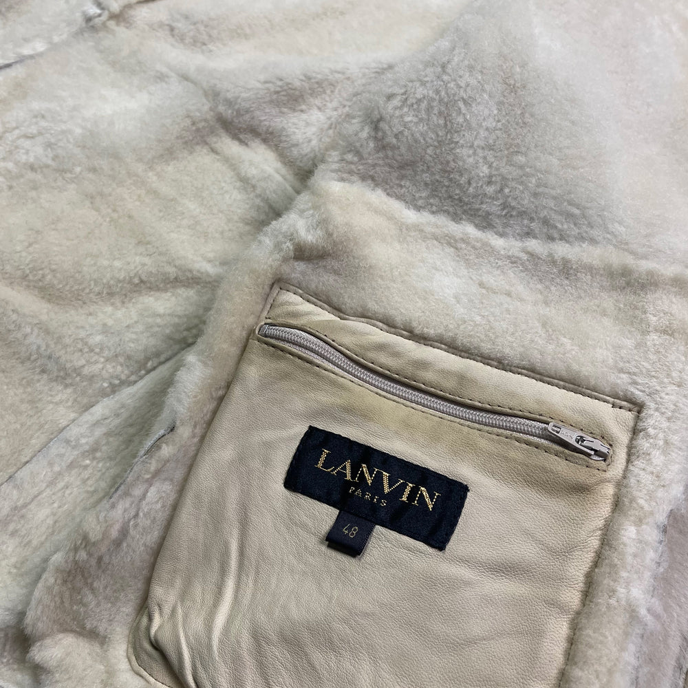 Veste en cuir - Lanvin - Beige