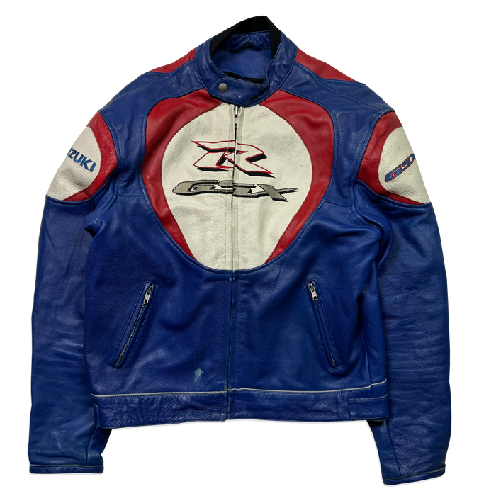 Veste en cuir - Suzuki - Bleu