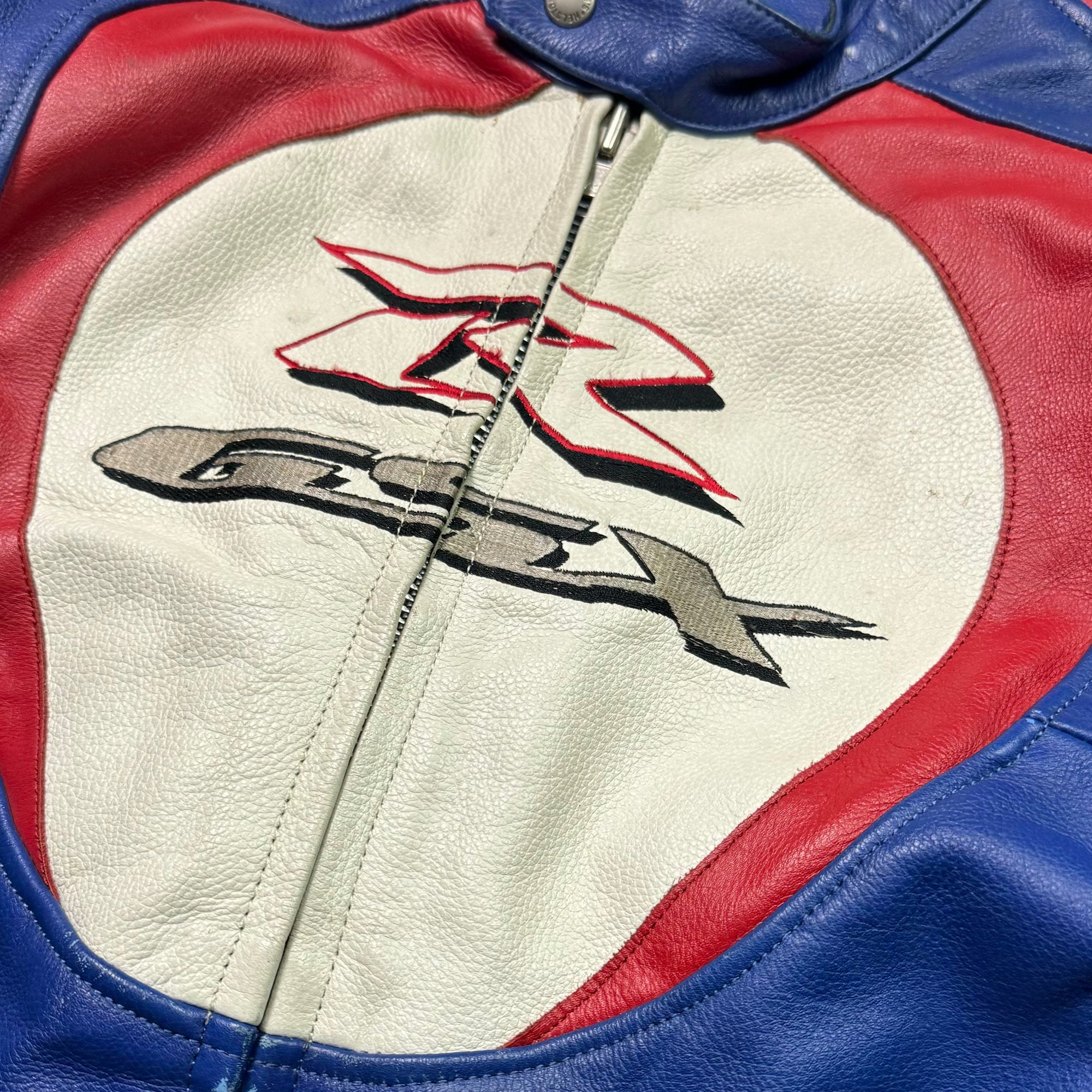 Veste en cuir - Suzuki - Bleu