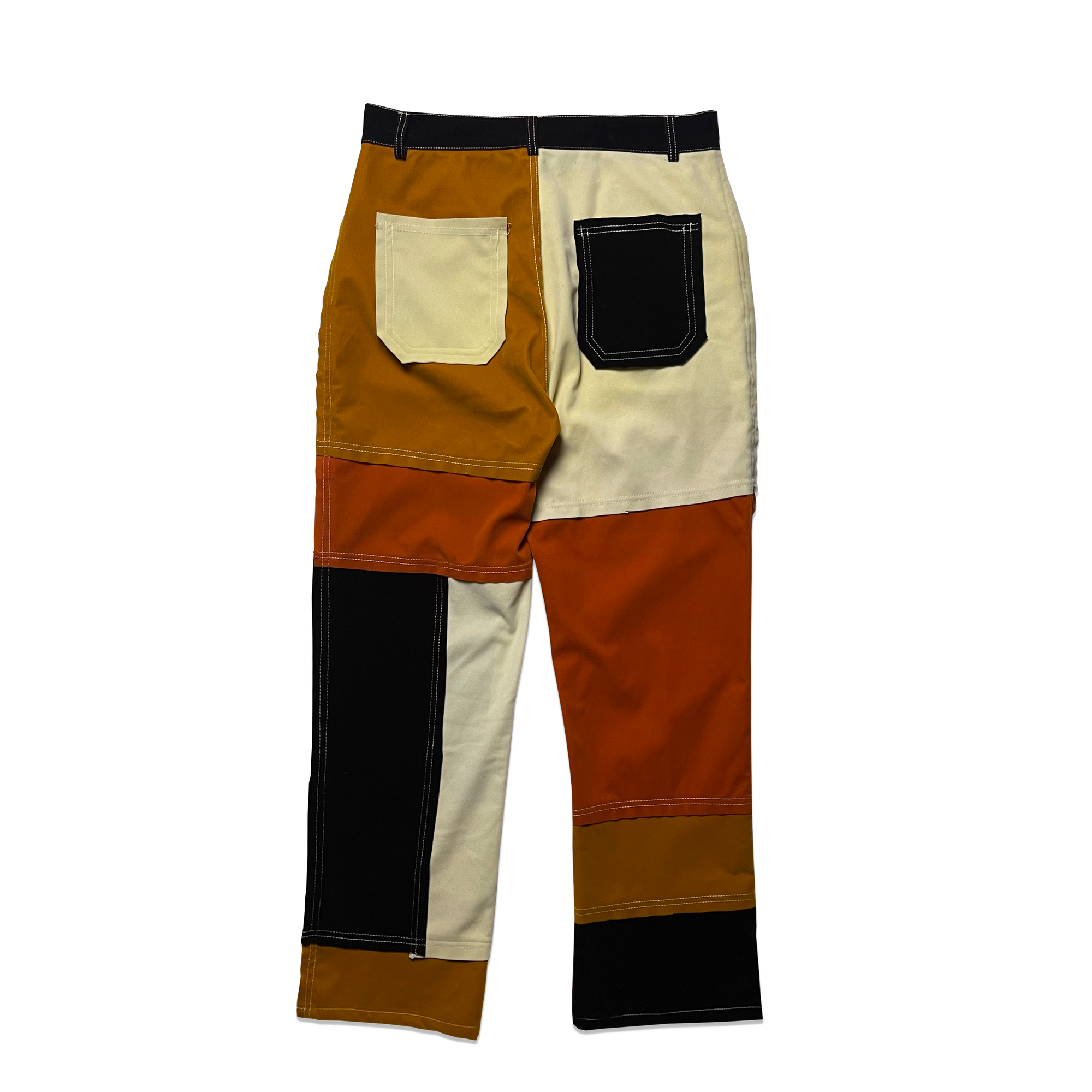 Pantalon - Patchwork - Beige