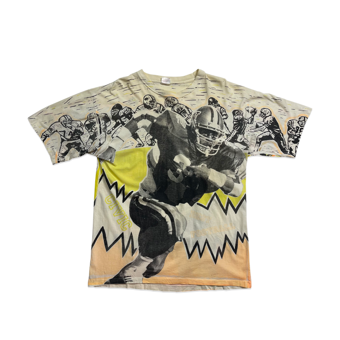 T-shirt All Over - Football US - Blanc