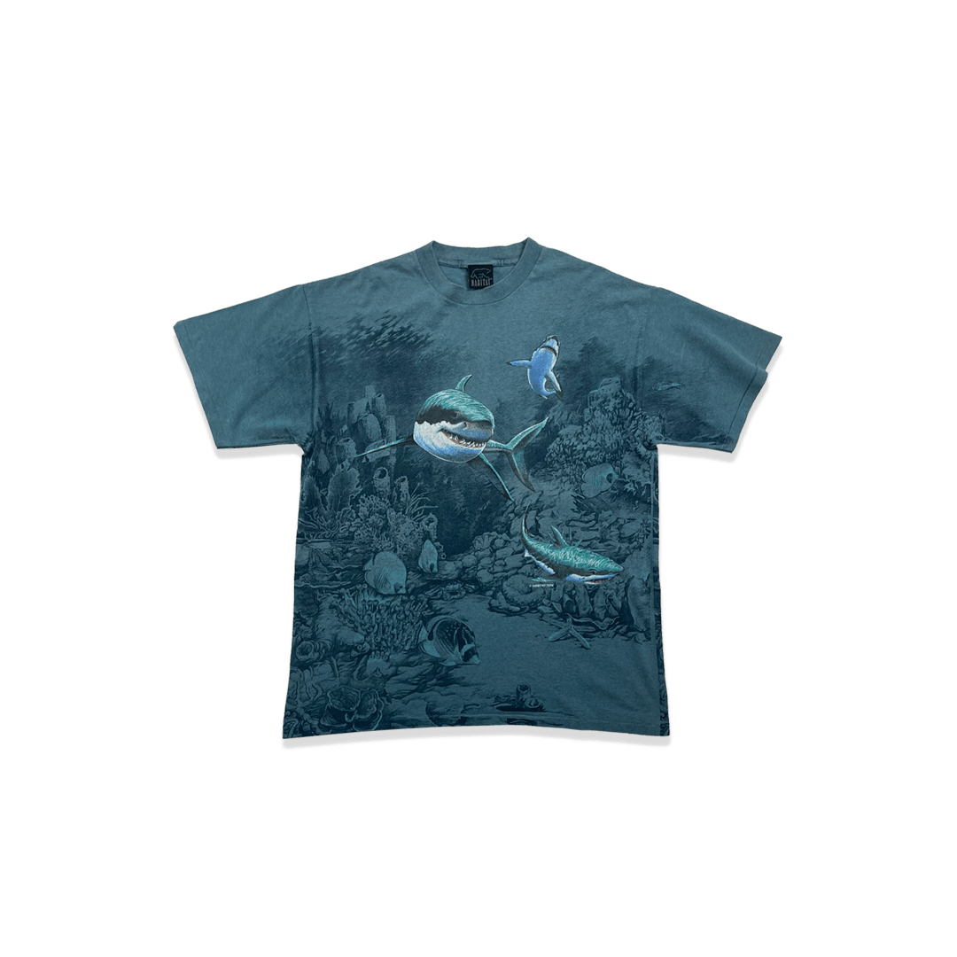 T-shirt - Requin All Over - Bleu