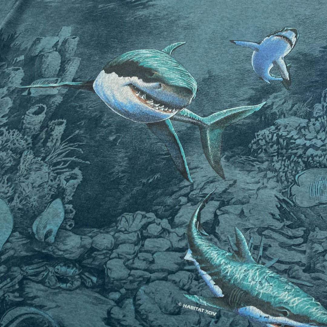 T-shirt - Requin All Over - Bleu