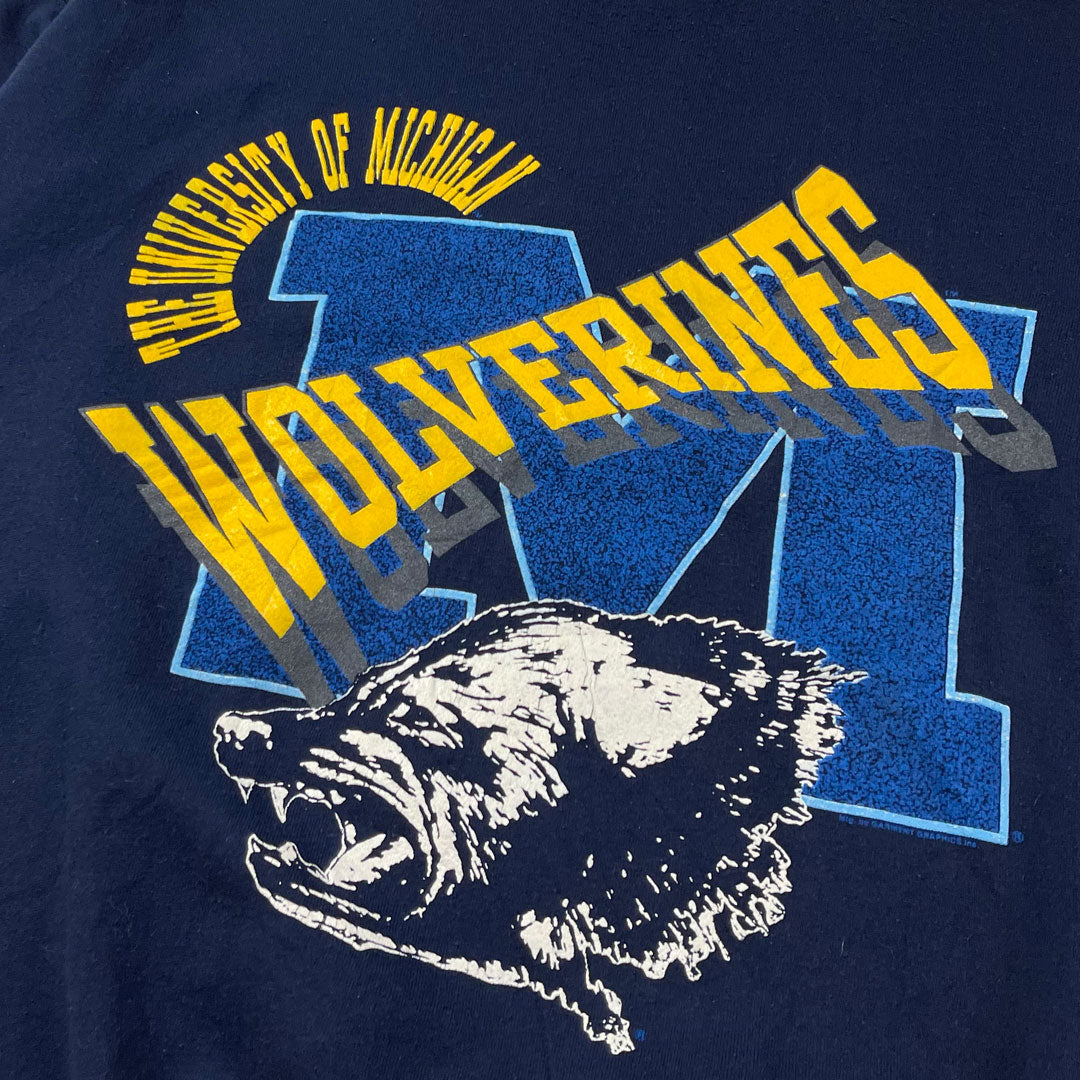 Sweatshirt Universitaire - Wolverines - Bleu