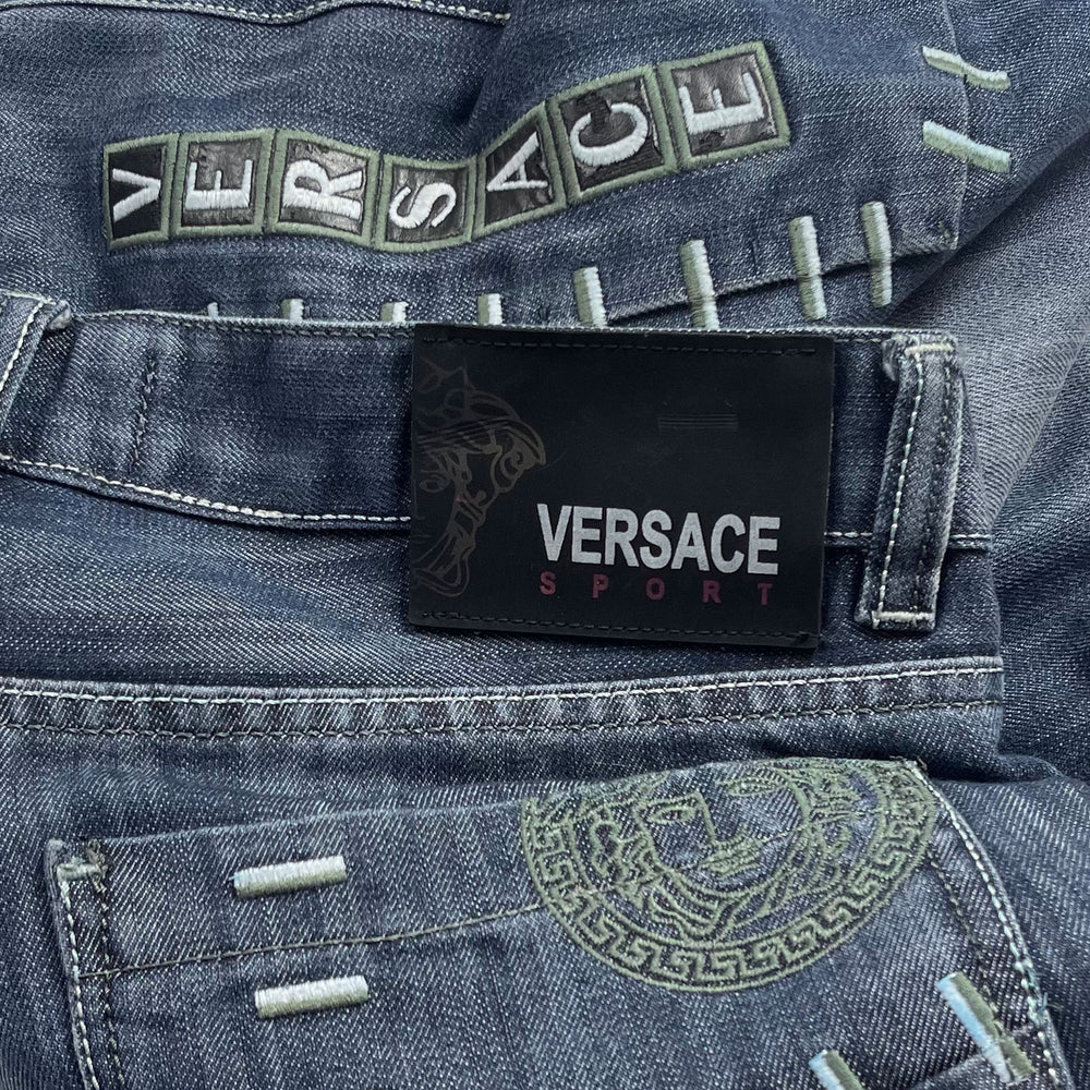 Pantalon Denim - Versace - Bleu