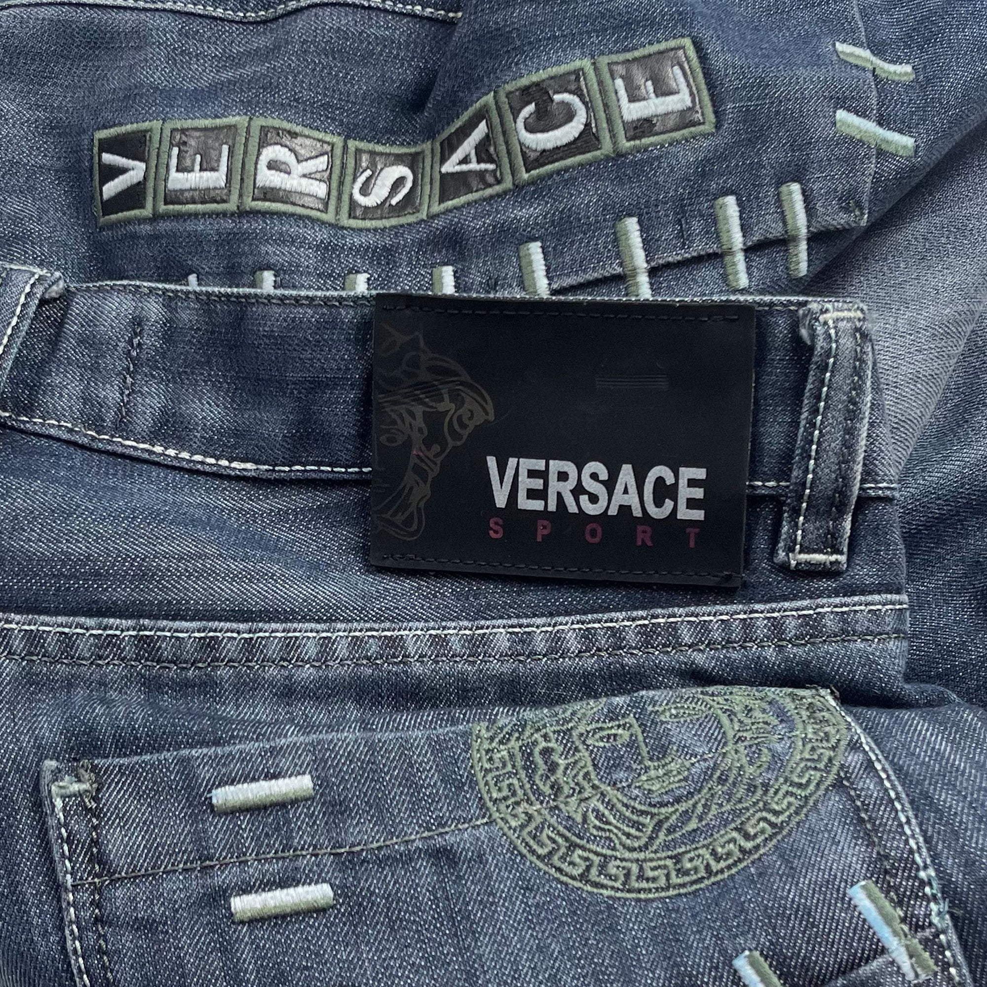 Pantalon Denim - Versace - Bleu