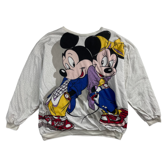 Sweatshirt Mickey & Minnie - Disney - Blanc