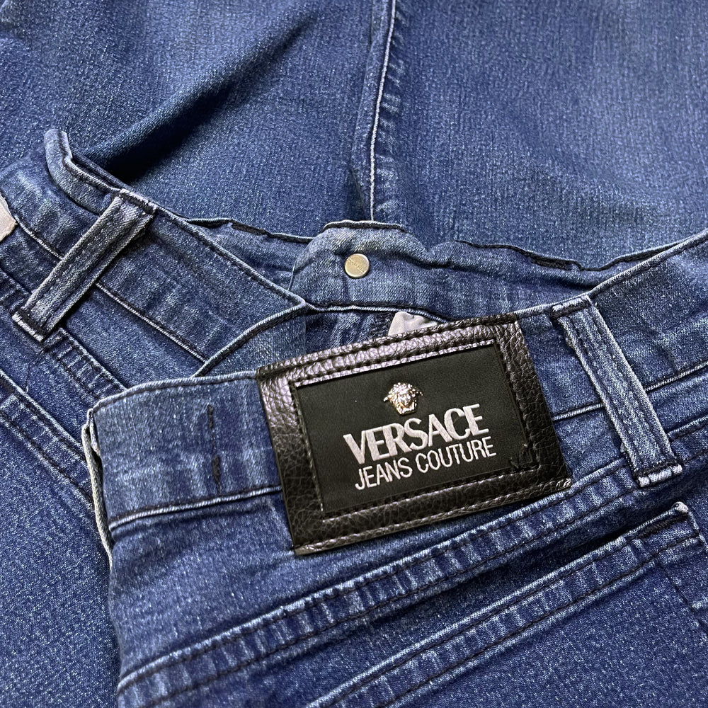 Pantalon en Denim - Versace - Bleu